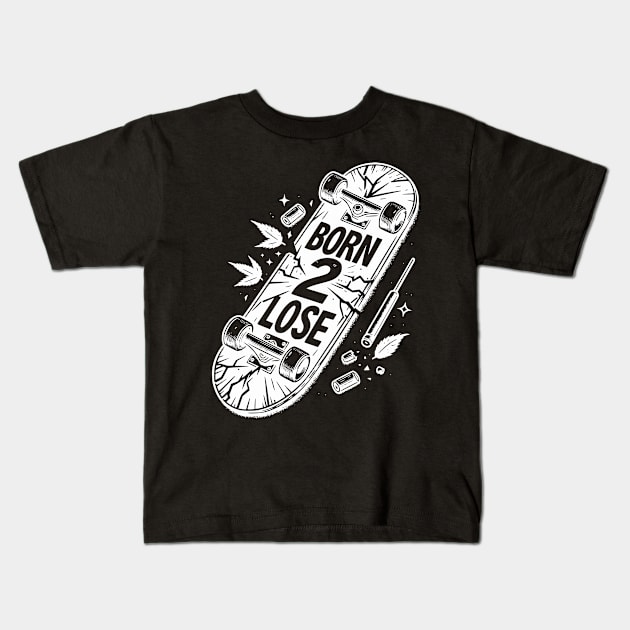 skate or lose Kids T-Shirt by Born 2 lose